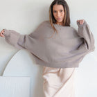 Low-Back, Reversible Oversized Sweater