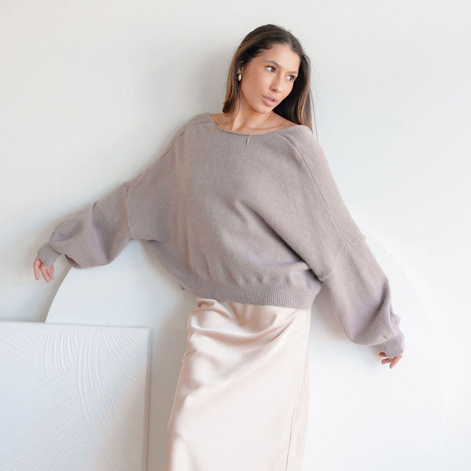 Low-Back, Reversible Oversized Sweater