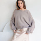 Low-Back, Reversible Oversized Sweater