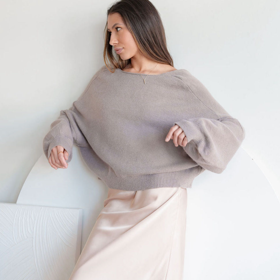 Low-Back, Reversible Oversized Sweater
