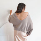 Low-Back, Reversible Oversized Sweater