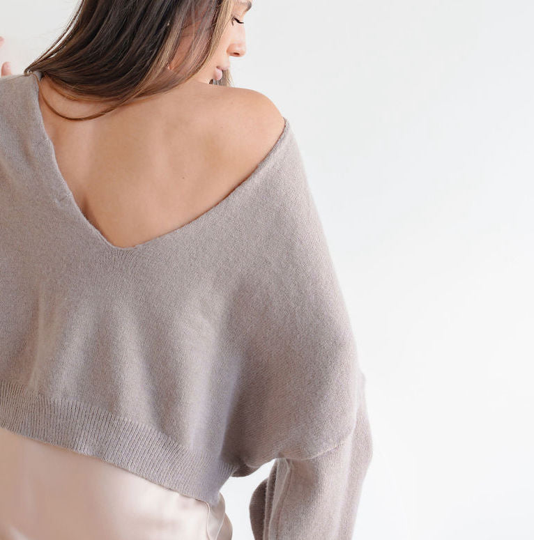 Low-Back, Reversible Oversized Sweater