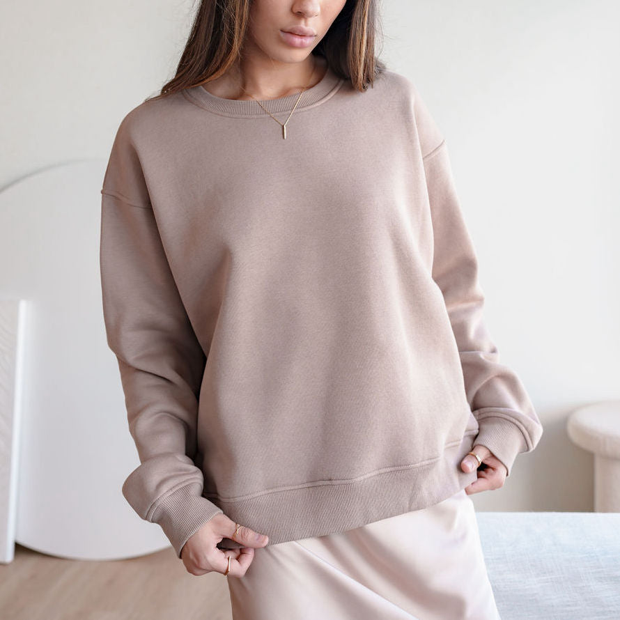 Fleece Sweatshirt Soft in Mauve