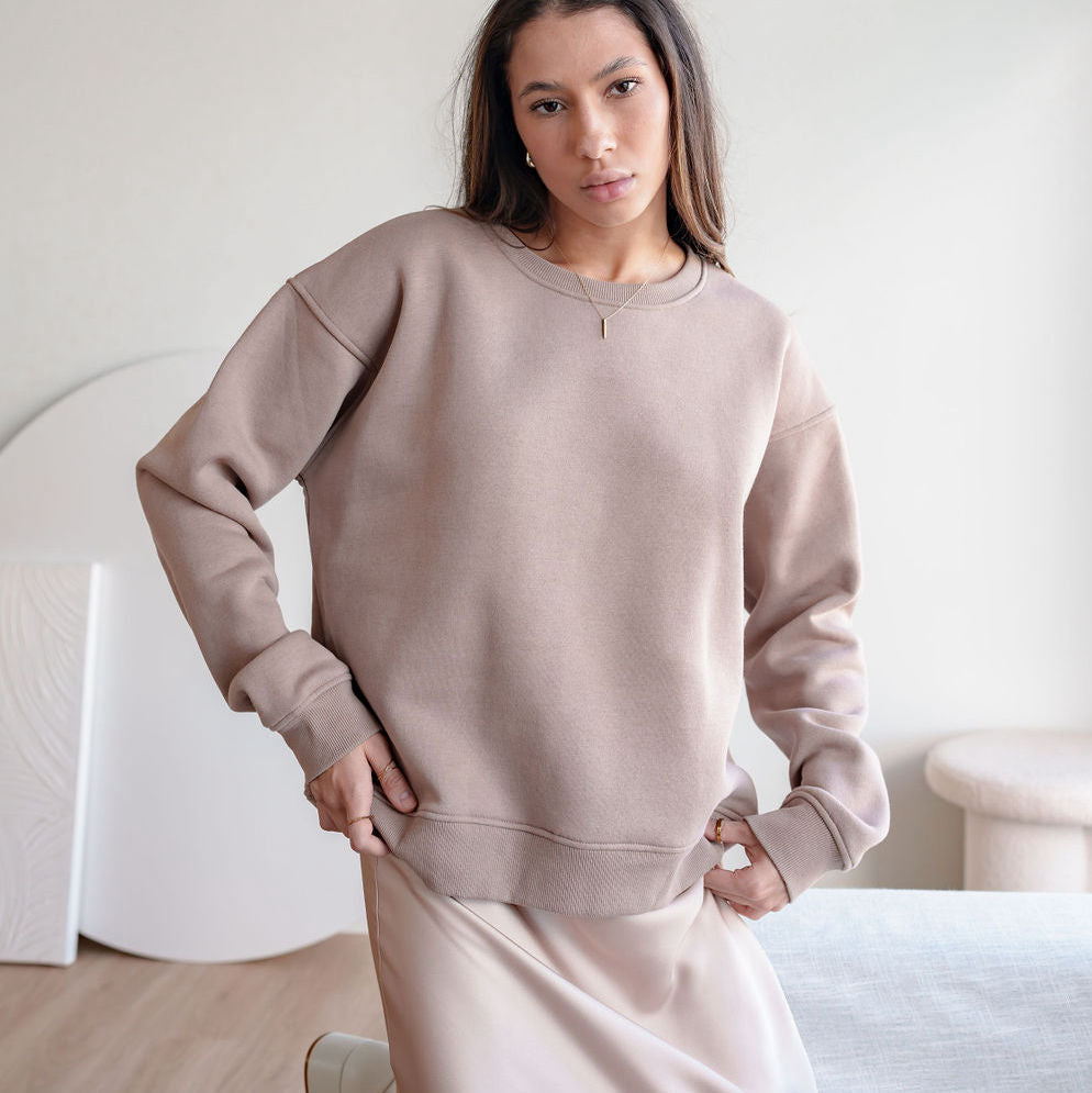 Fleece Sweatshirt Soft in Mauve
