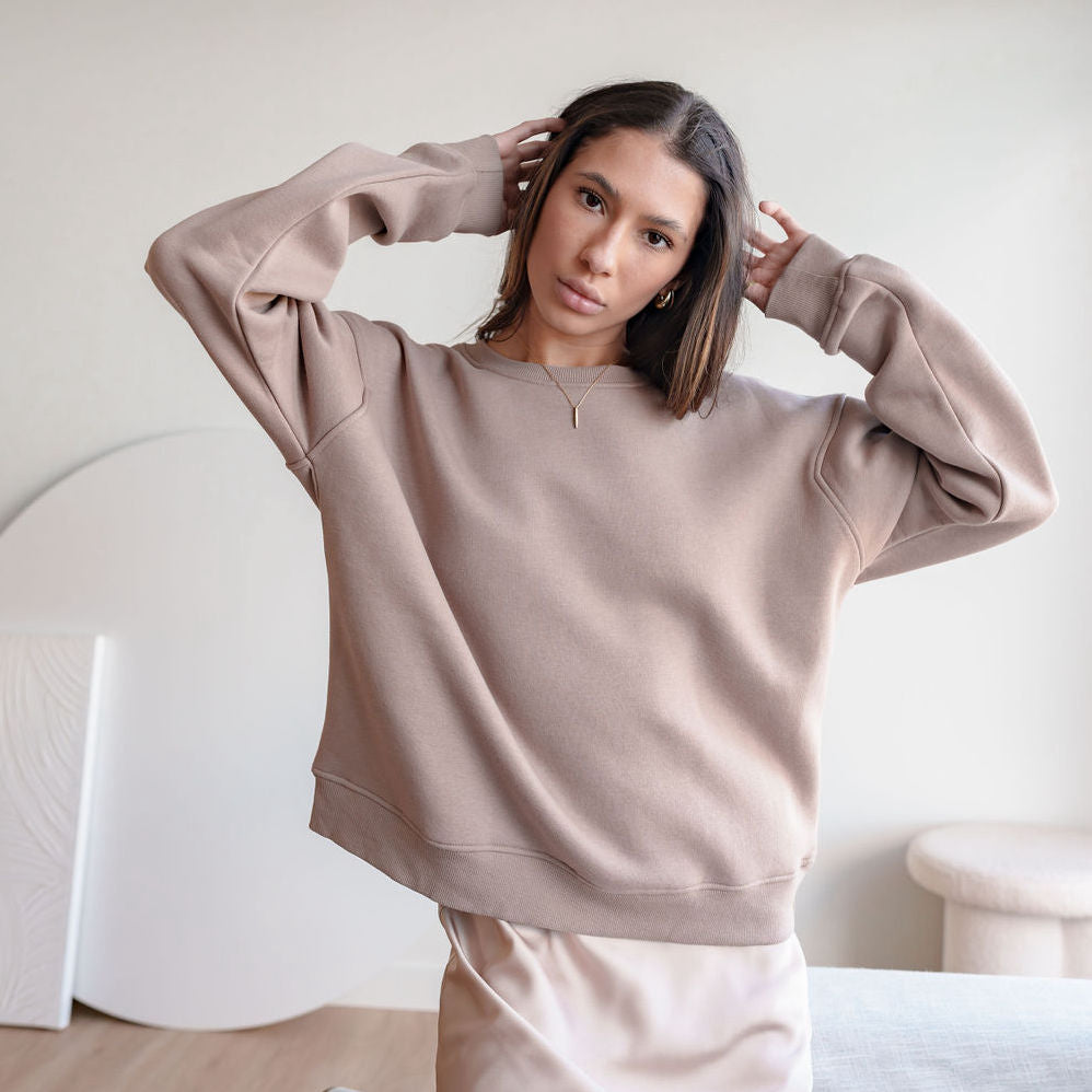 Fleece Sweatshirt Soft in Mauve