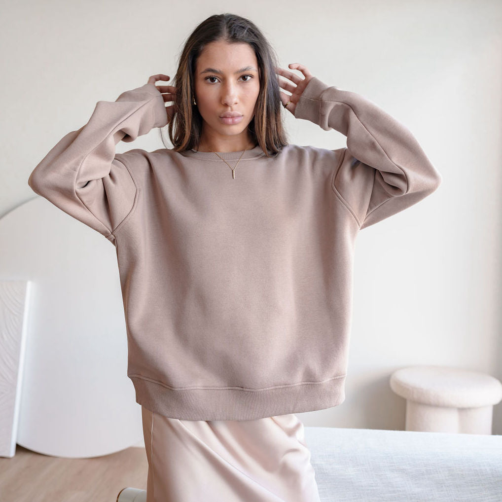 Fleece Sweatshirt Soft in Mauve