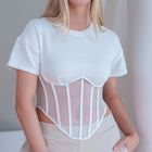 Zipper Corset Tee