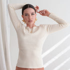 Ribbed Long Sleeve Seamless Top
