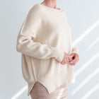 Heavy Sweater Ribbed Oversized in Cream