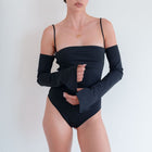 Lace Back Off Shoulder Bodysuit