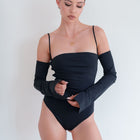 Lace Back Off Shoulder Bodysuit