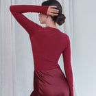 Plunging Bodysuit Long Sleeve