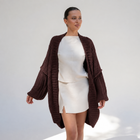 Teddy Cocoon Cardigan in Dark Burgundy