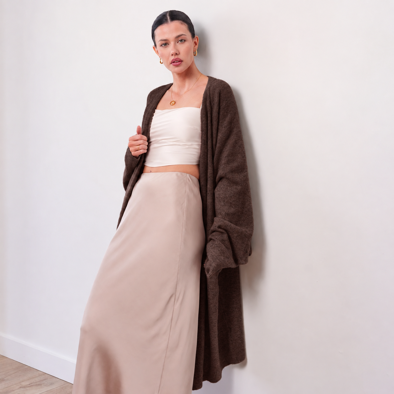 THE ÉTOILE DRAPED LONG CARDIGAN