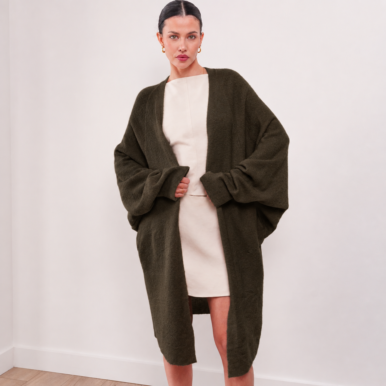 THE ÉTOILE DRAPED LONG CARDIGAN