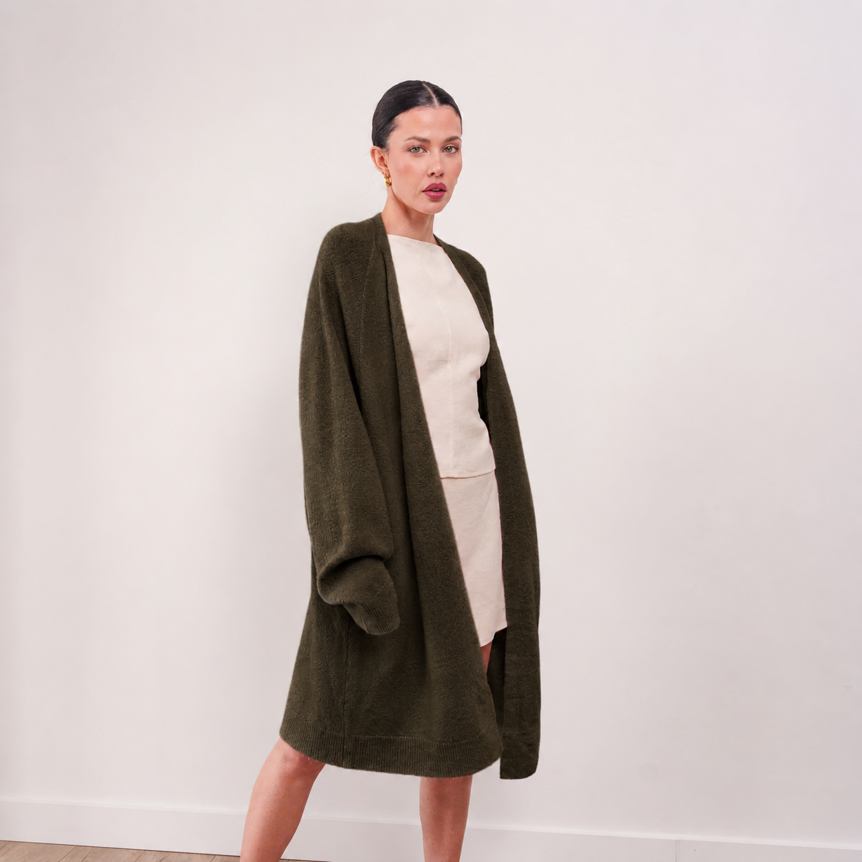 THE ÉTOILE DRAPED LONG CARDIGAN