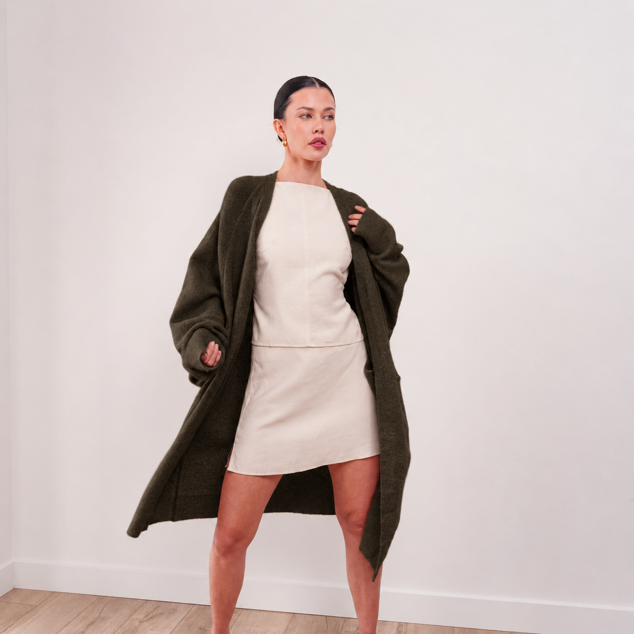 THE ÉTOILE DRAPED LONG CARDIGAN