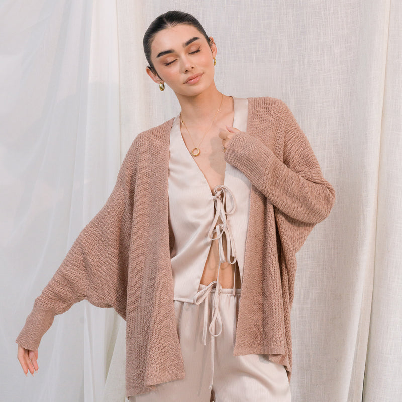 OPEN FRONT CARDIGAN