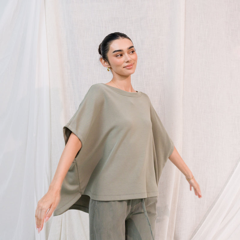 Heavy Weight Cocoon Top in Soft Modal