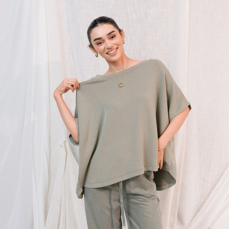 Heavy Weight Cocoon Top in Soft Modal