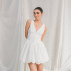 Heavy Weight Lace Eyelet Corset Mini Dress