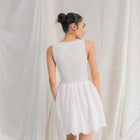 Heavy Weight Lace Eyelet Corset Mini Dress
