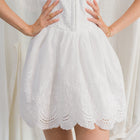 Heavy Weight Lace Eyelet Corset Mini Dress