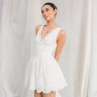 Heavy Weight Lace Eyelet Corset Mini Dress