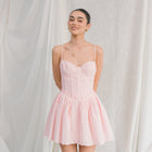 Cotton Mini Dress With Bustier Corset