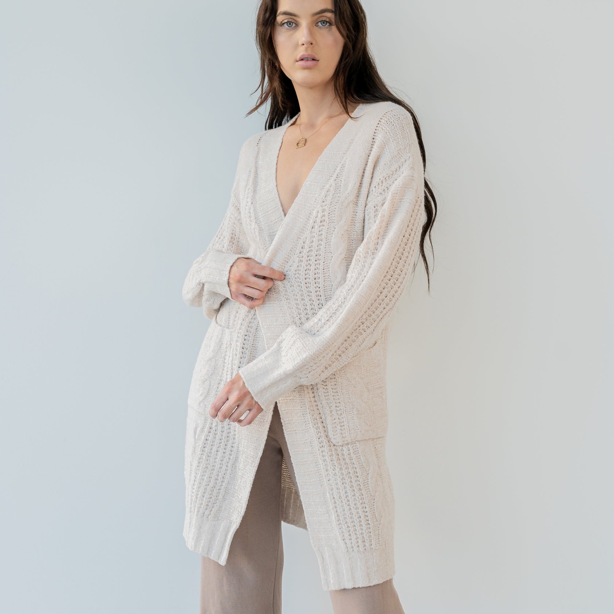 Medium Weight Cable Cardigan