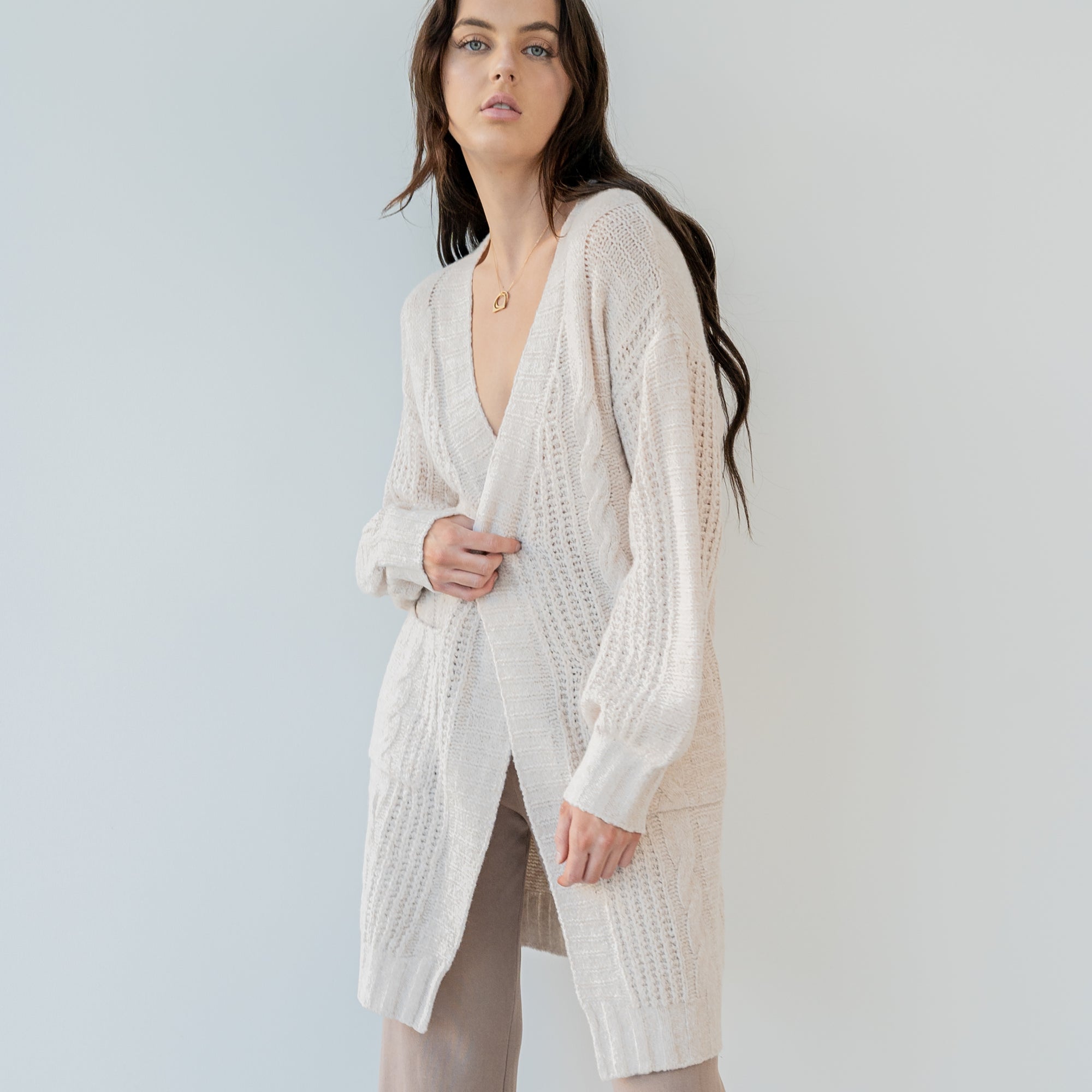Medium Weight Cable Cardigan