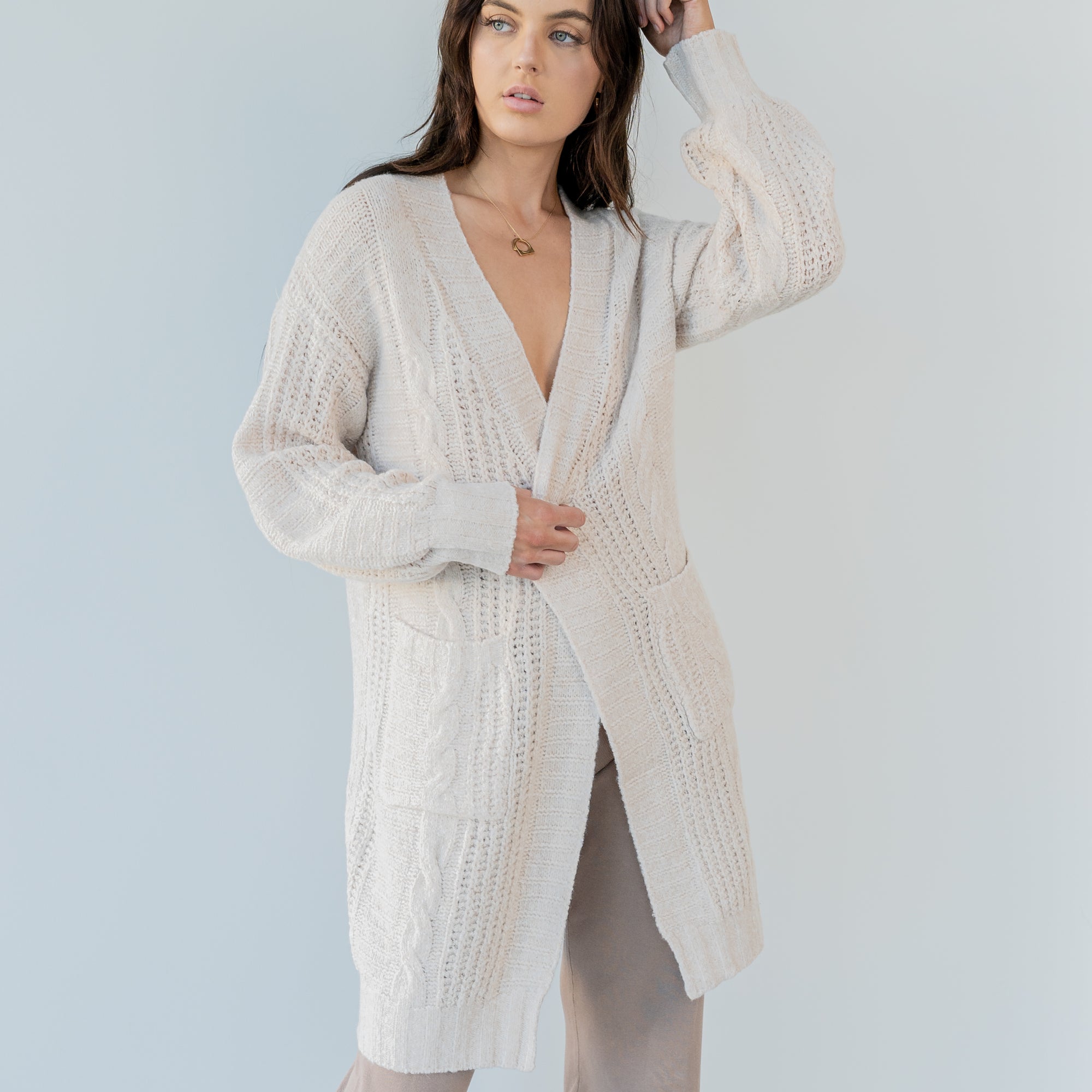 Medium Weight Cable Cardigan