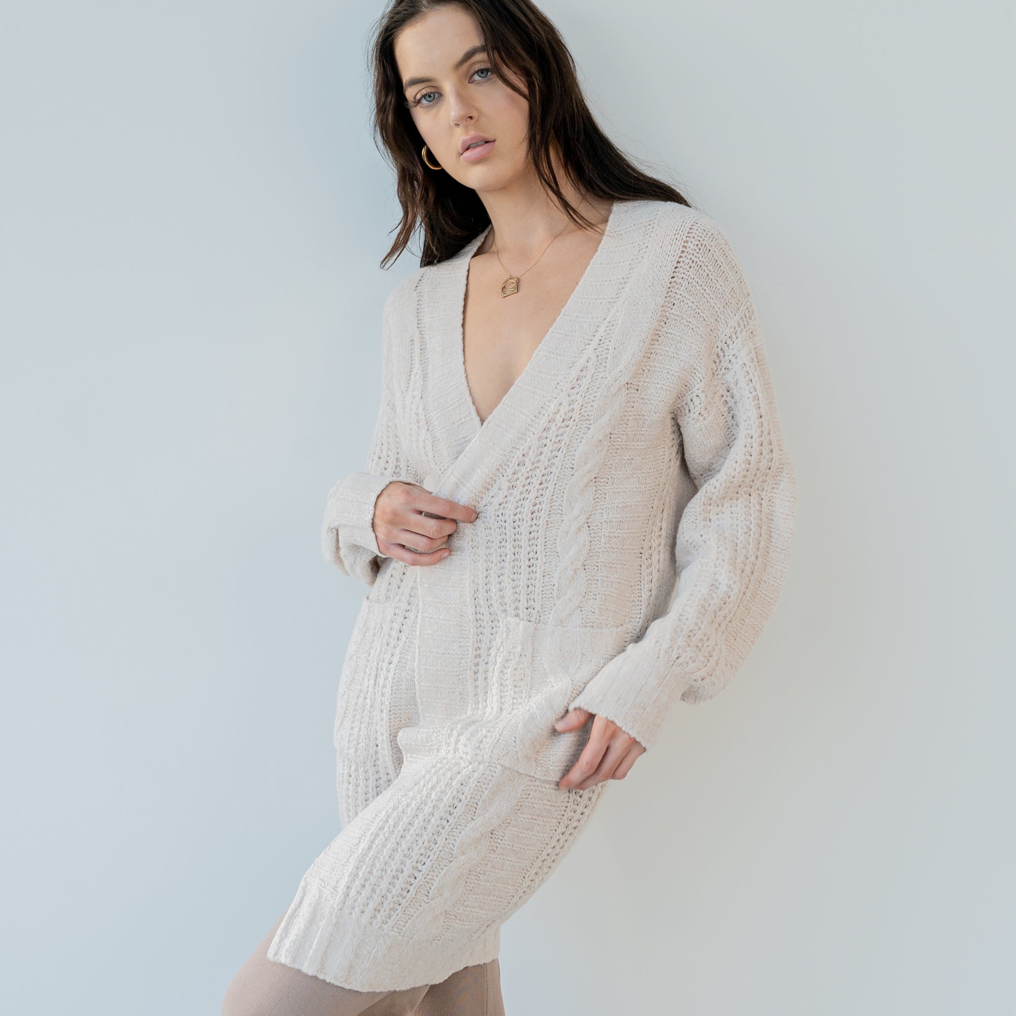 Medium Weight Cable Cardigan