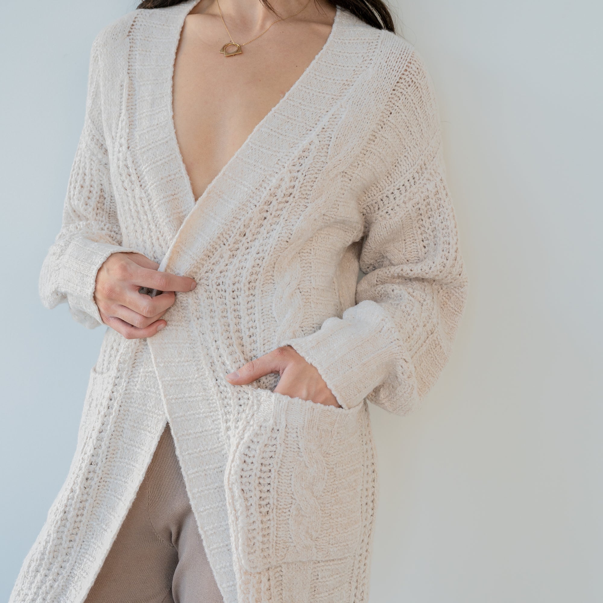 Medium Weight Cable Cardigan