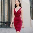 Last One - Soft Nylon Double Layered Ruched Bust Dress