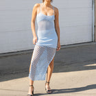Crochet Knit Maxi Sleeveless Dress
