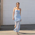 Crochet Knit Maxi Sleeveless Dress
