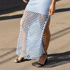 Crochet Knit Maxi Sleeveless Dress