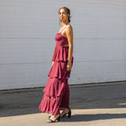Multi-Layered Tie Back Maxi Dress