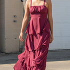 Multi-Layered Tie Back Maxi Dress