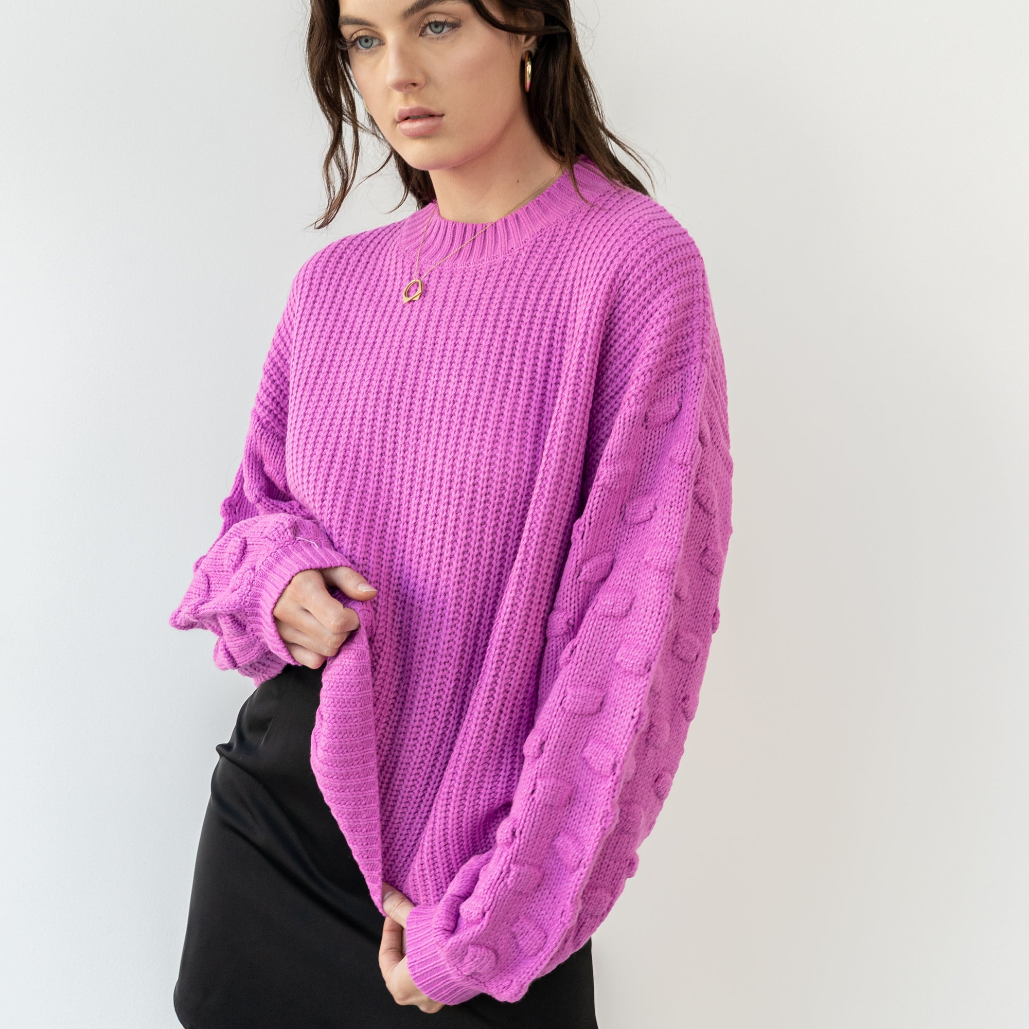 Last One - Popcorn Sleeve Sweater