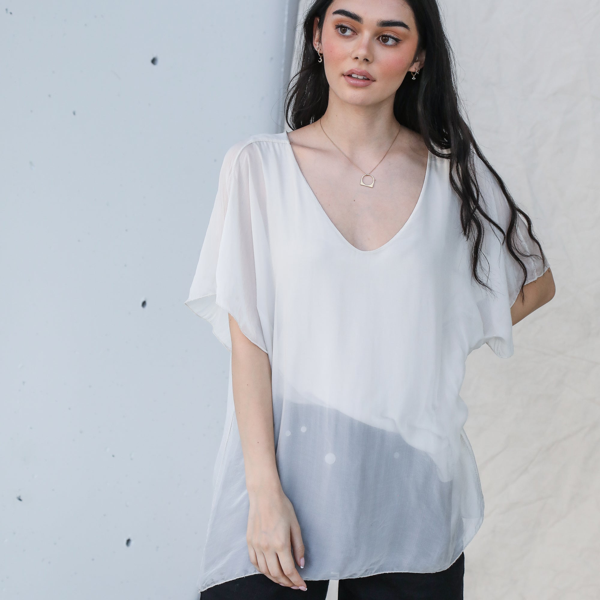 Silk Chiffon T-Shirt