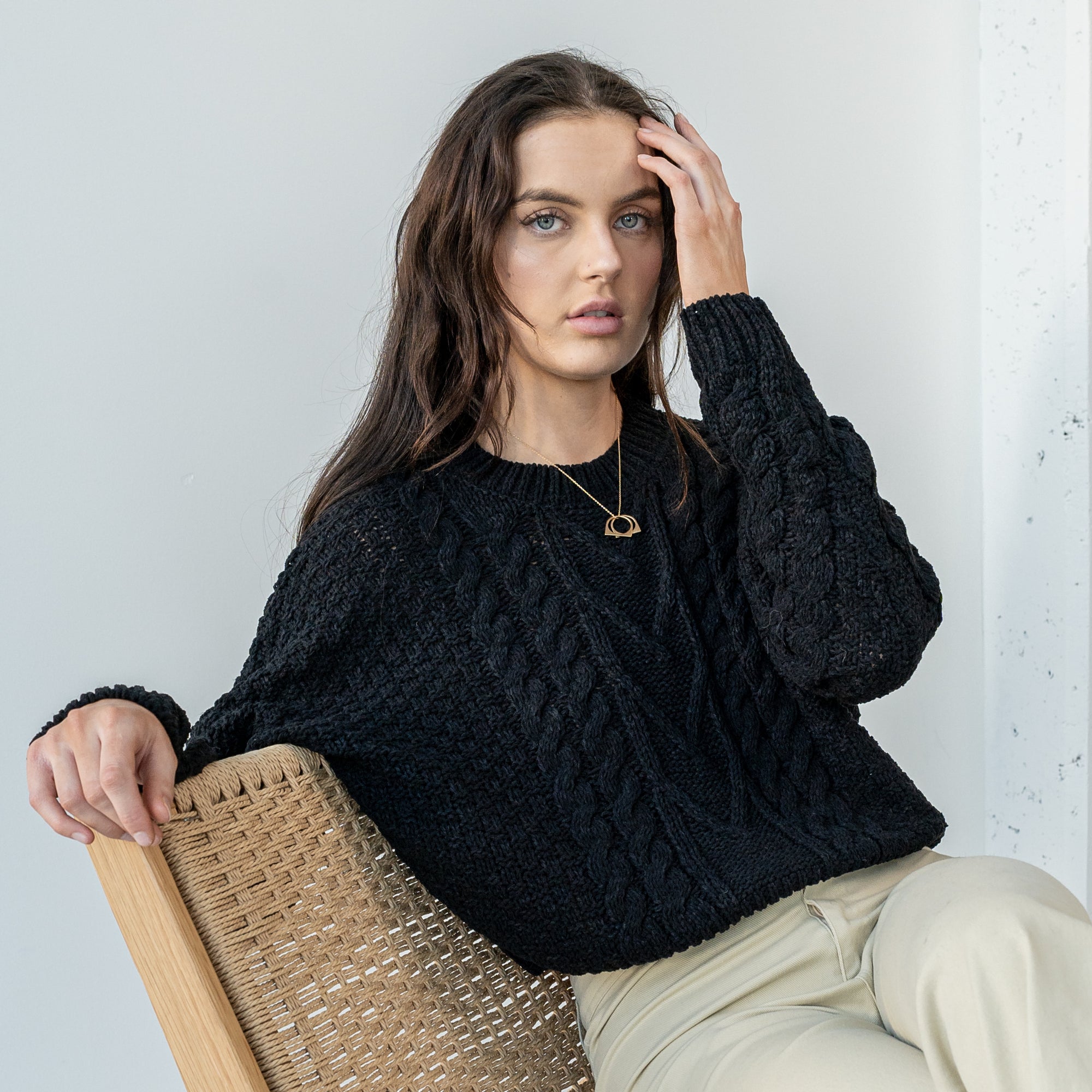 Soft Cable Chenille Sweater