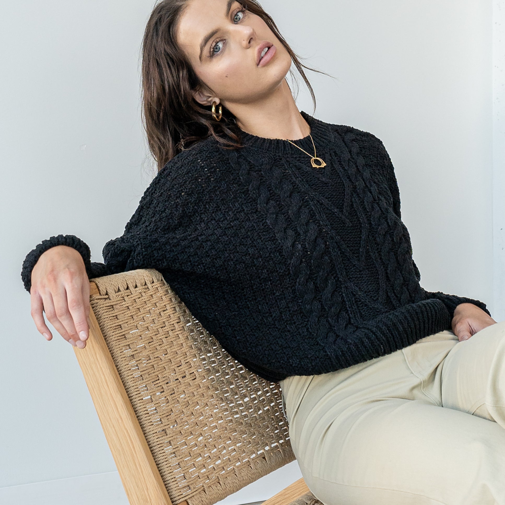 Soft Cable Chenille Sweater