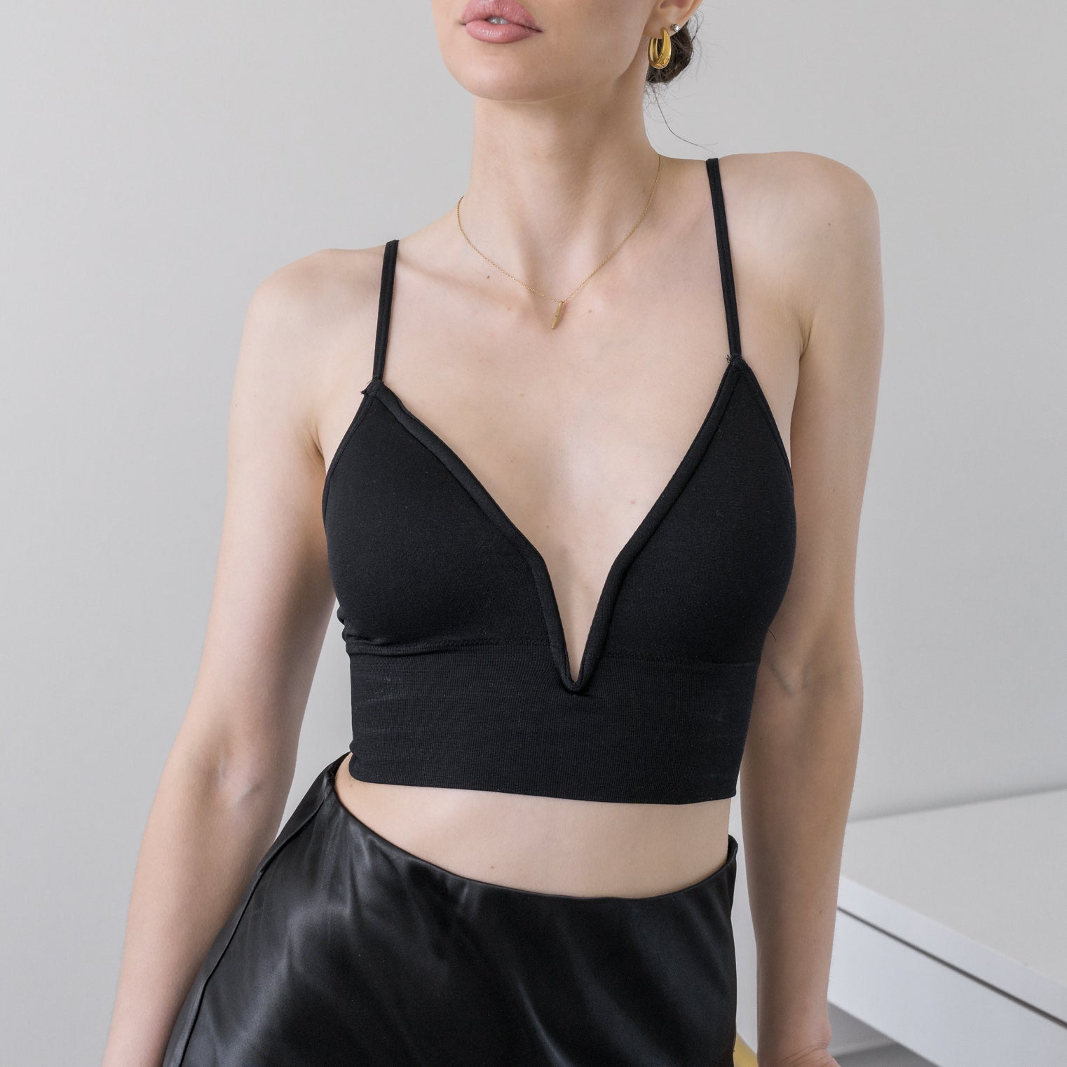 Bralette With Metal Wire Boning