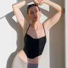 Lace Corset Spaghetti Strap Lace Back