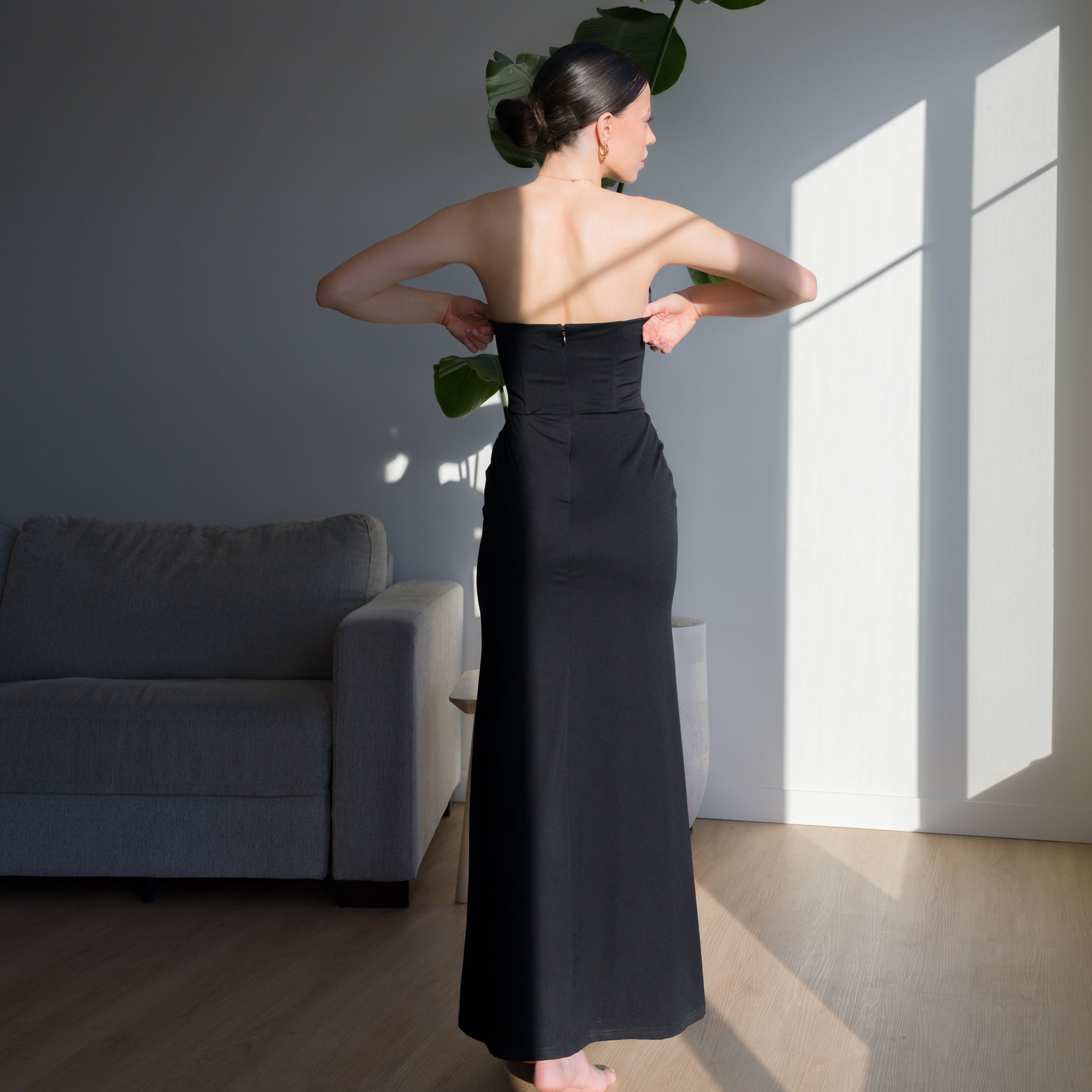 Strapless Gown With Sharp Bust