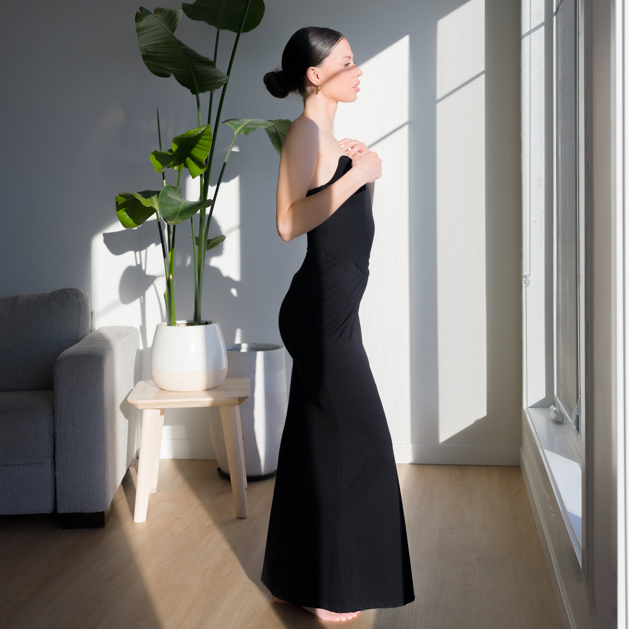 Strapless Gown With Sharp Bust