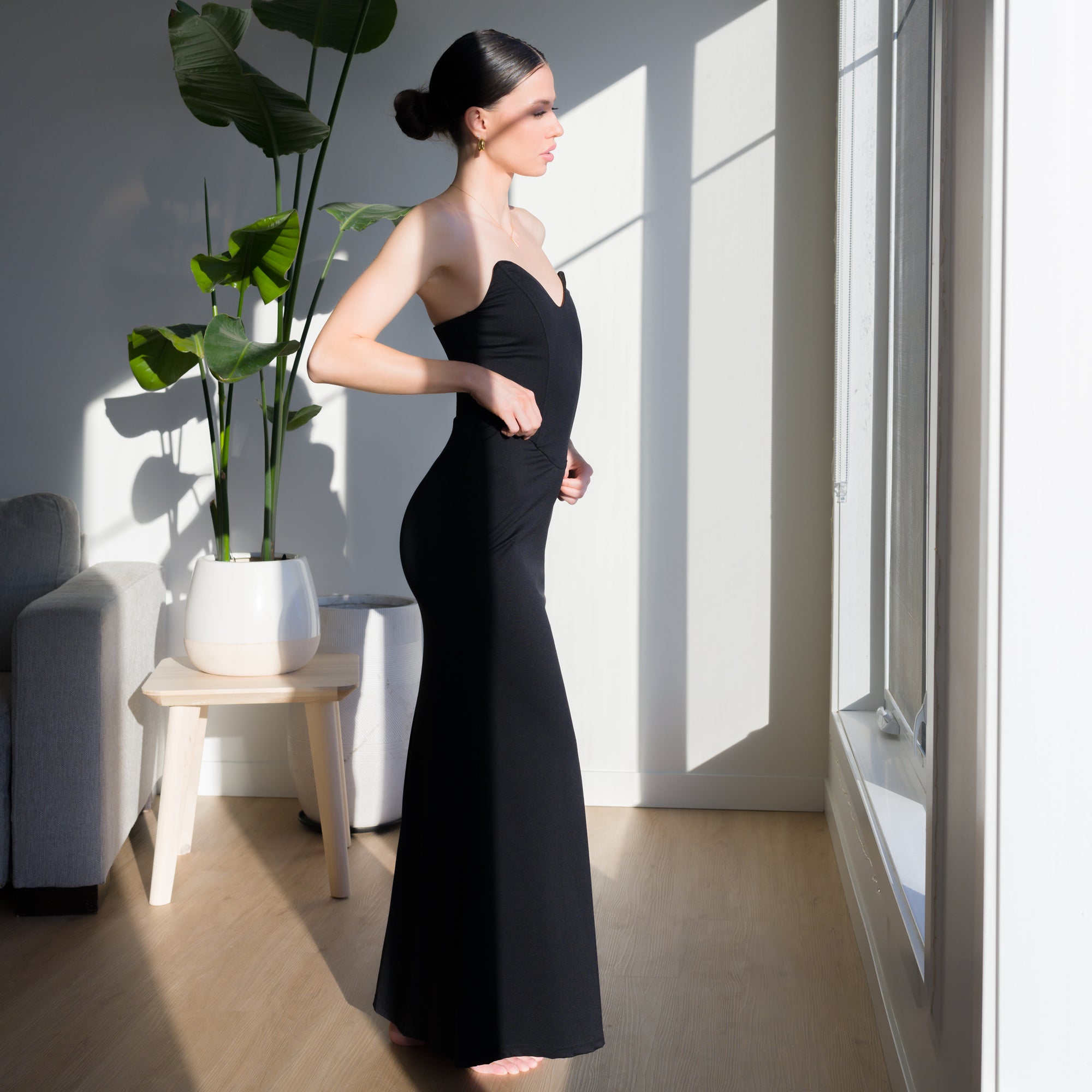 Strapless Gown With Sharp Bust