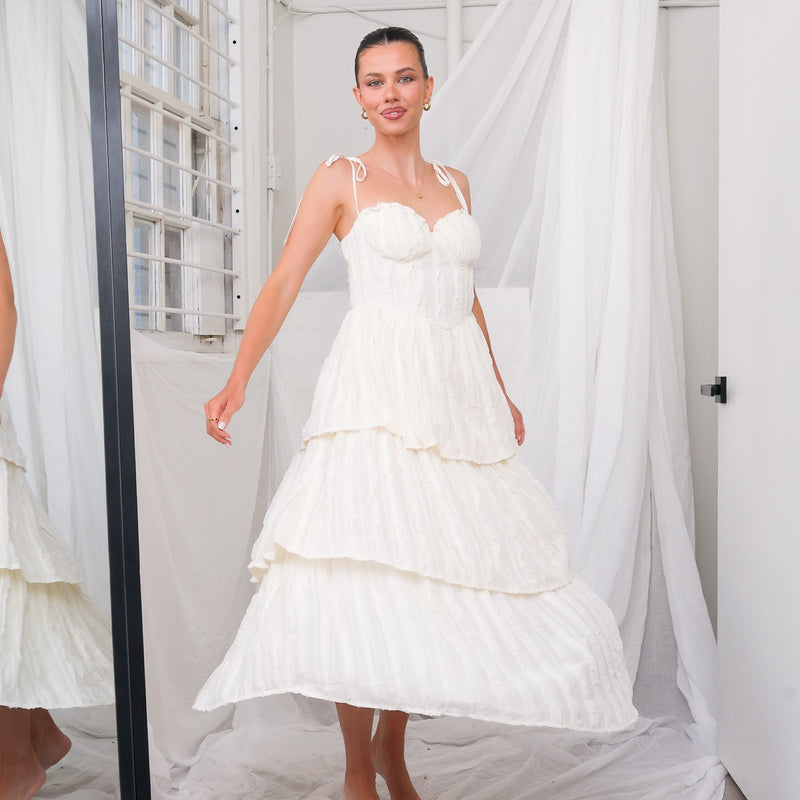 Romantic Ruffle Corset Gown